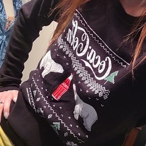 Coca-Cola Christmas holiday festive polar bear sweatshirt